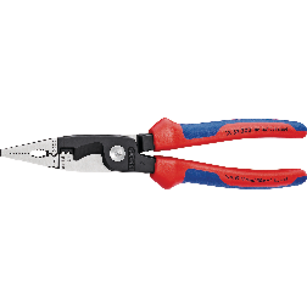 Knipex Elektroinstallationszange poliert mit 2-Komponenten-Griffen 200mm