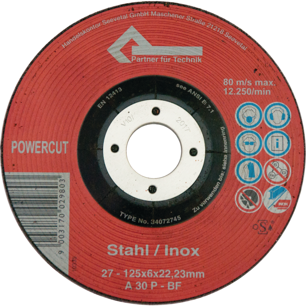 PfT Schruppscheibe 125x6,0 Powercut Stahl+Inox