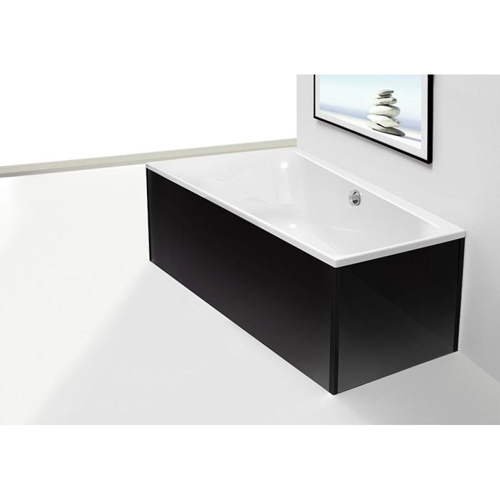 FORMAT Design Glasverkleidung zu Trapezw. 175x135cm, li, sw, f Vorwand