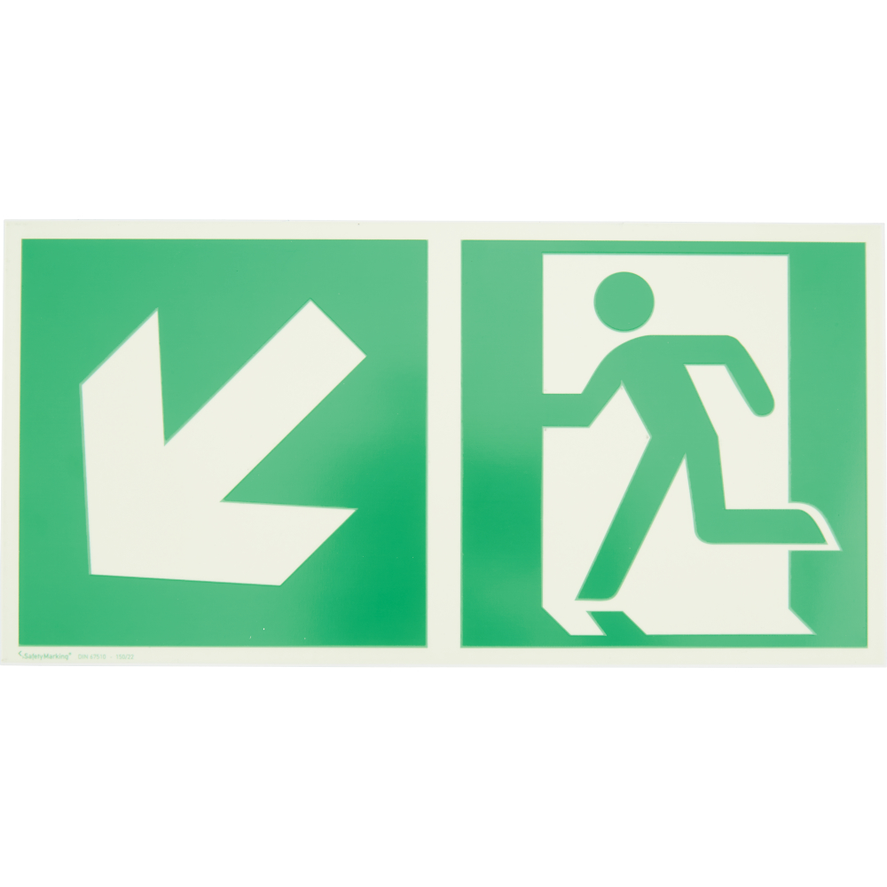 R-Schild,Rett-weg li ab 30x15cm,Alu,nachl.