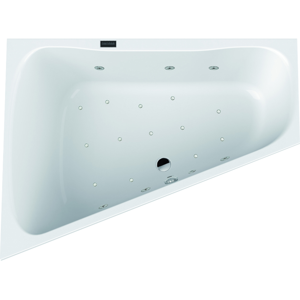 FORMAT Design Trapez-Poolwanne 175/135x65cm, Comfort, weiß, links