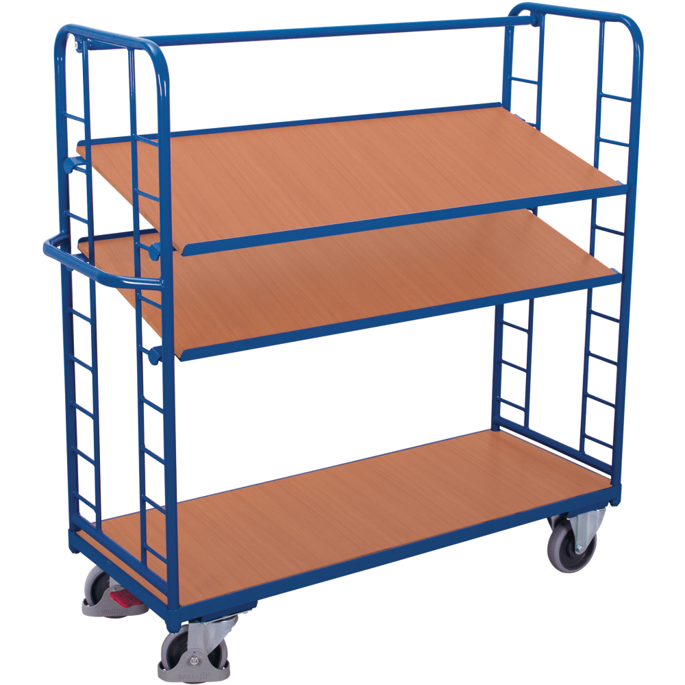 Etagenwagen 400 kg 2 Wand 1570x635 mm 3 Böden