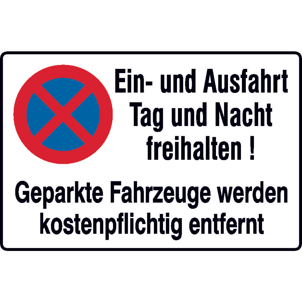 Symbol Ein- und Ausfahrt Aluminium geprägt