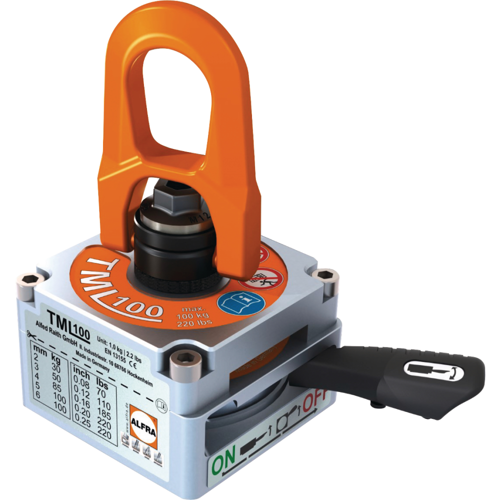 ALFRA Lasthebemagnet TML 100 Tragfähigkeit max. 100kg mit Öse