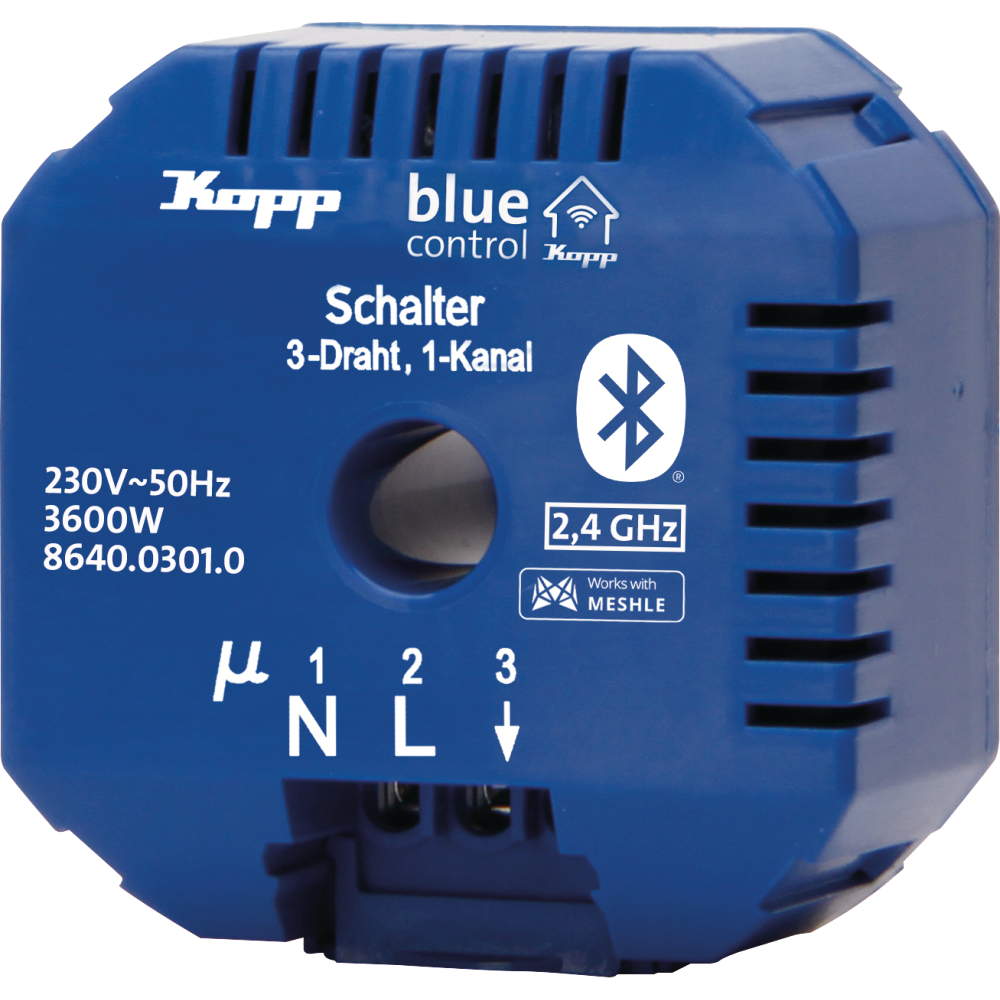 Kopp Blue-control Schaltaktor Schalter 1-Kanal, 3-Draht, mit