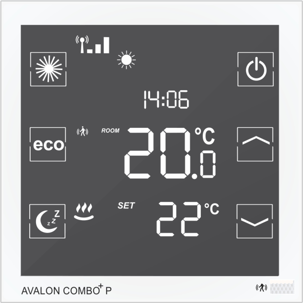 Avalon Combo+ P Raumthermostat 230 V, weiß mit hydr. Abgleich