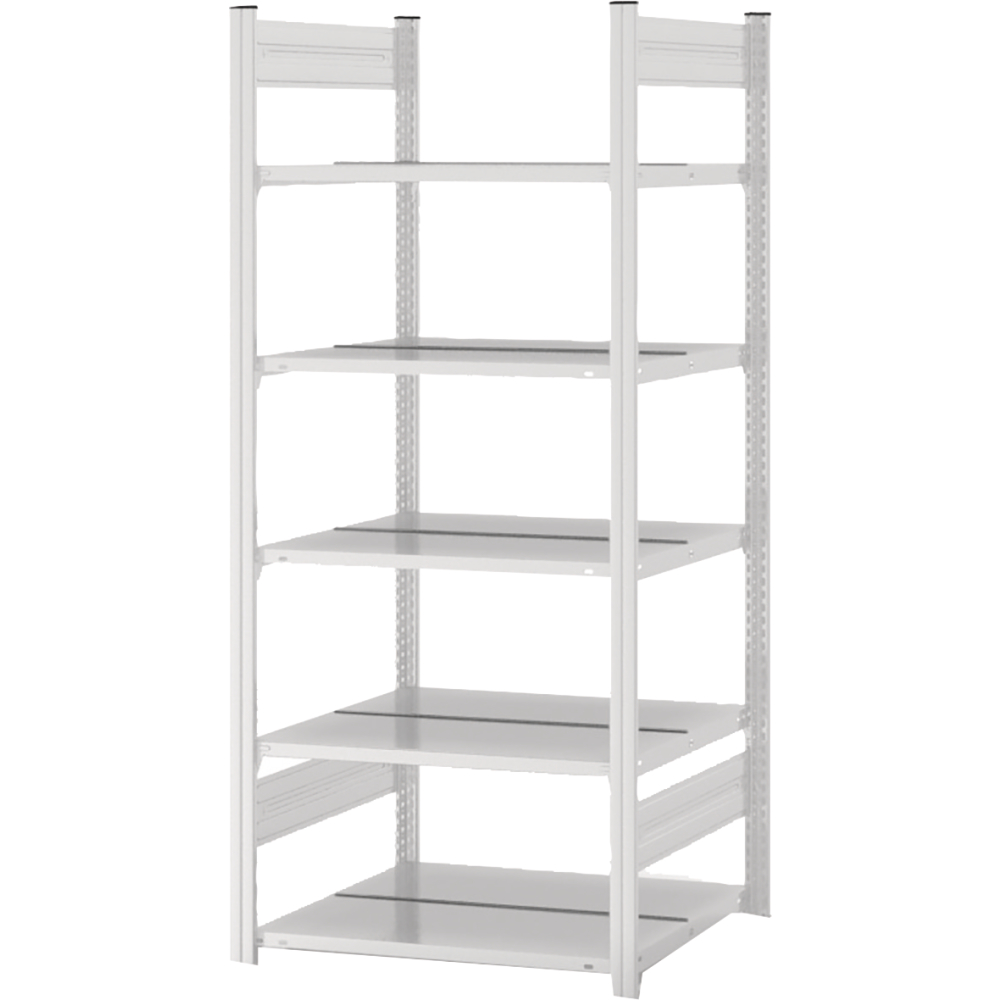 Grundregal zerlegt HKG 27607 DA, 8 Böden 2700x600x750mm lichtgrau
