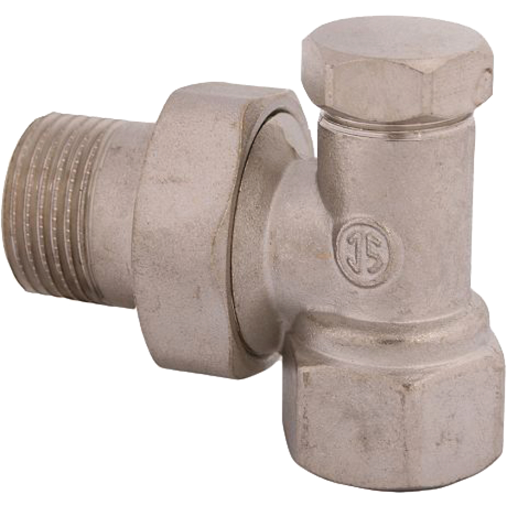 Radiatorverschraubung absperrbar Eckform