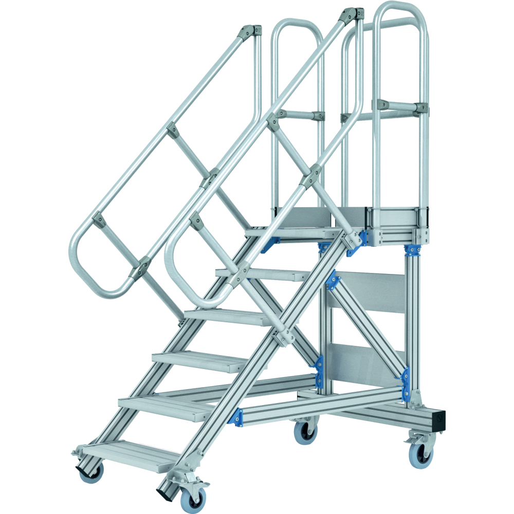 Plattformtreppe fahrbar 45° Z600 7 Stufen 800 mm 1,5 m