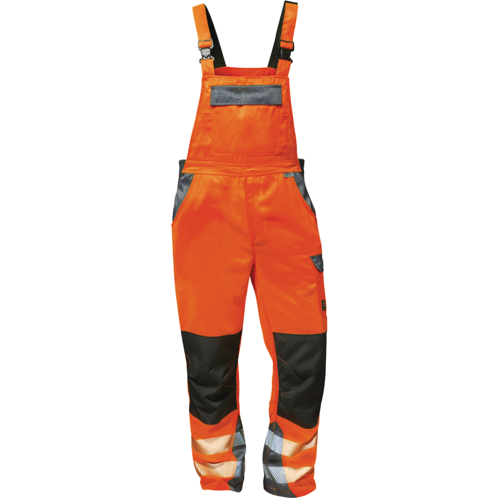 Warnschutz-Latzhose METZ fluoreszierend orange/grau Gr.52
