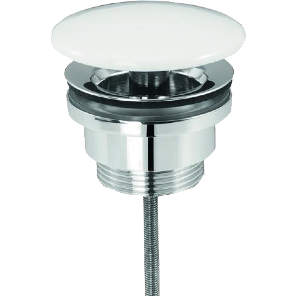 FORMAT Tec Design-Ablaufventil chr, 1 1/4", Messing, Stopfen weiß 72mm