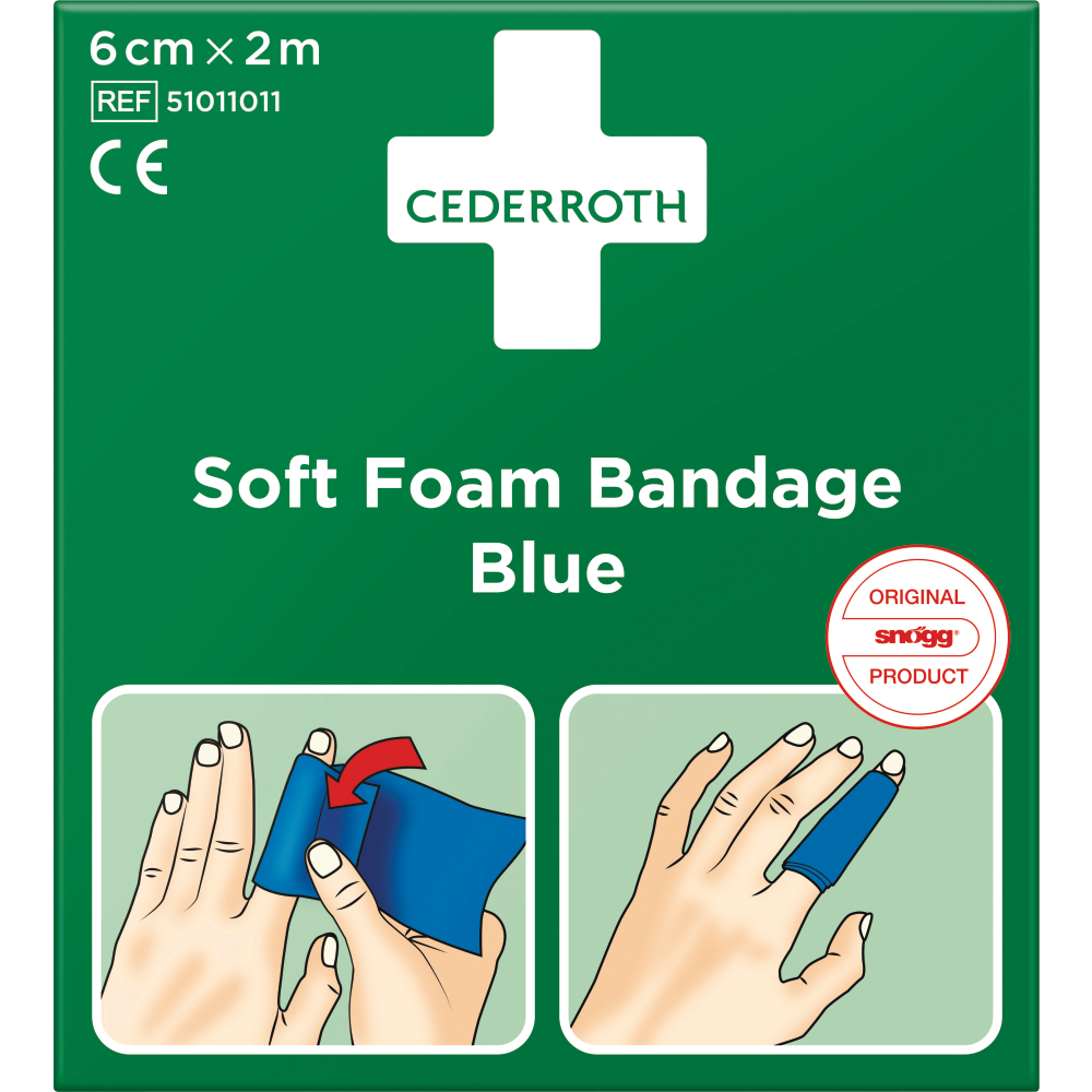 Cederroth Schaumbandage Soft Foam blau 6cm x 2m