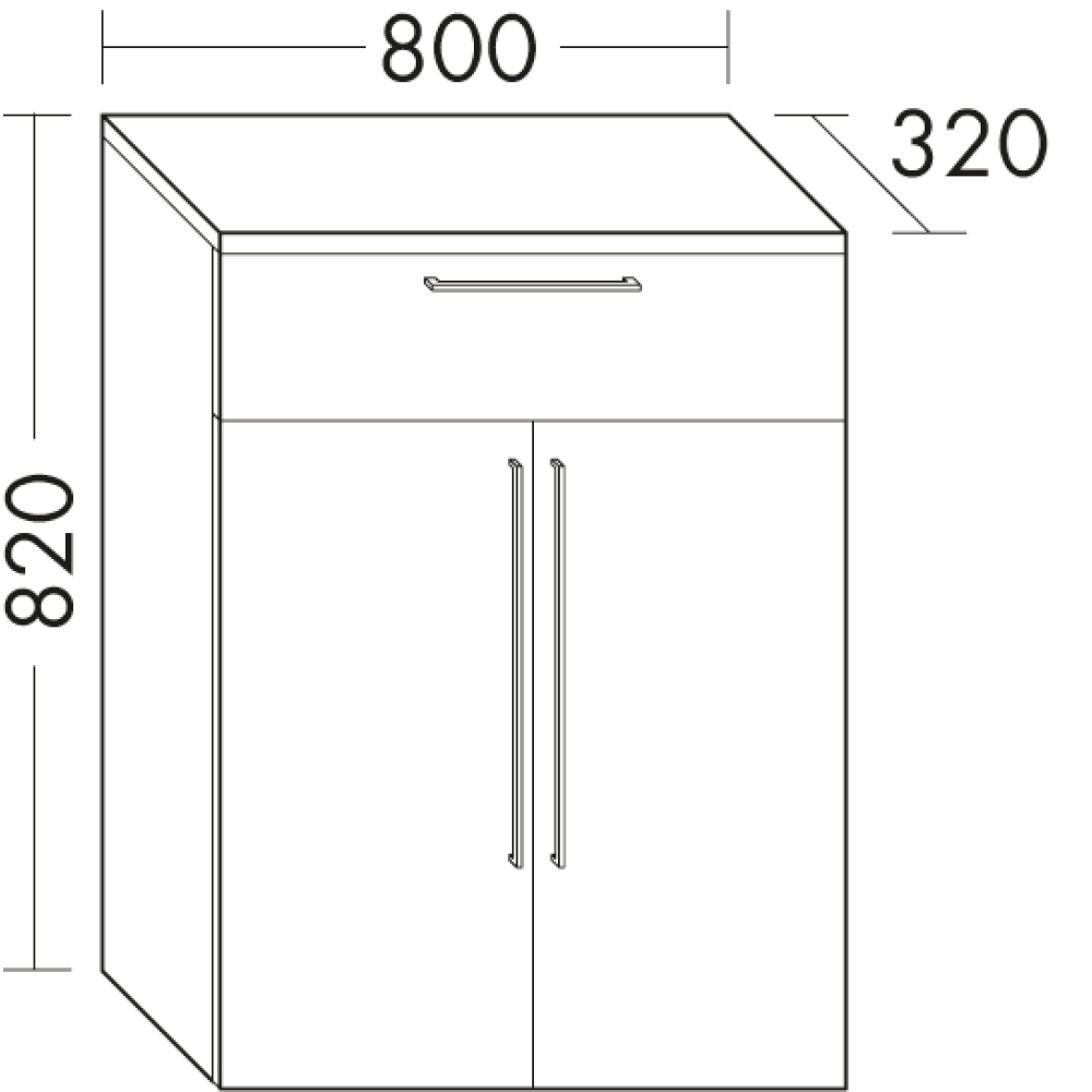 Mittelschrank FORMAT Design UHIJ 800 mm
