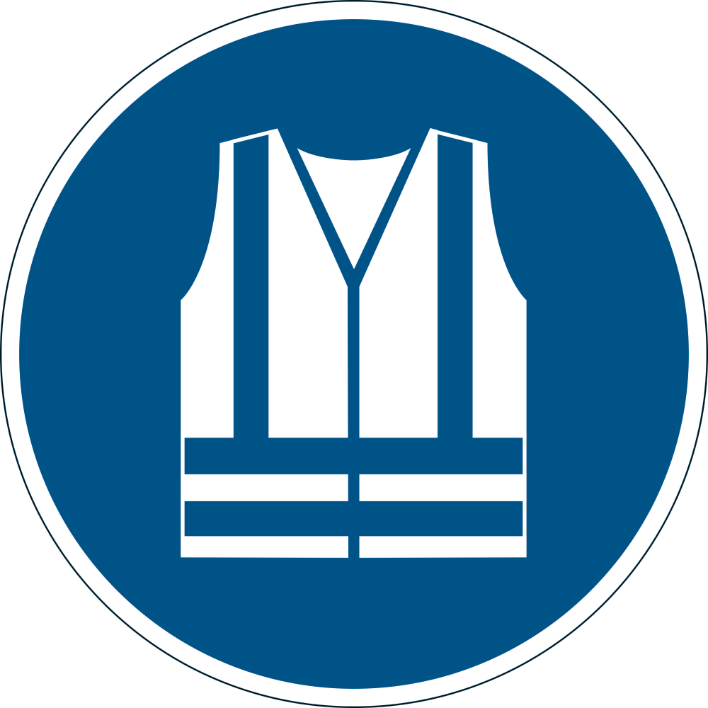 Symbol Warnweste benutzen