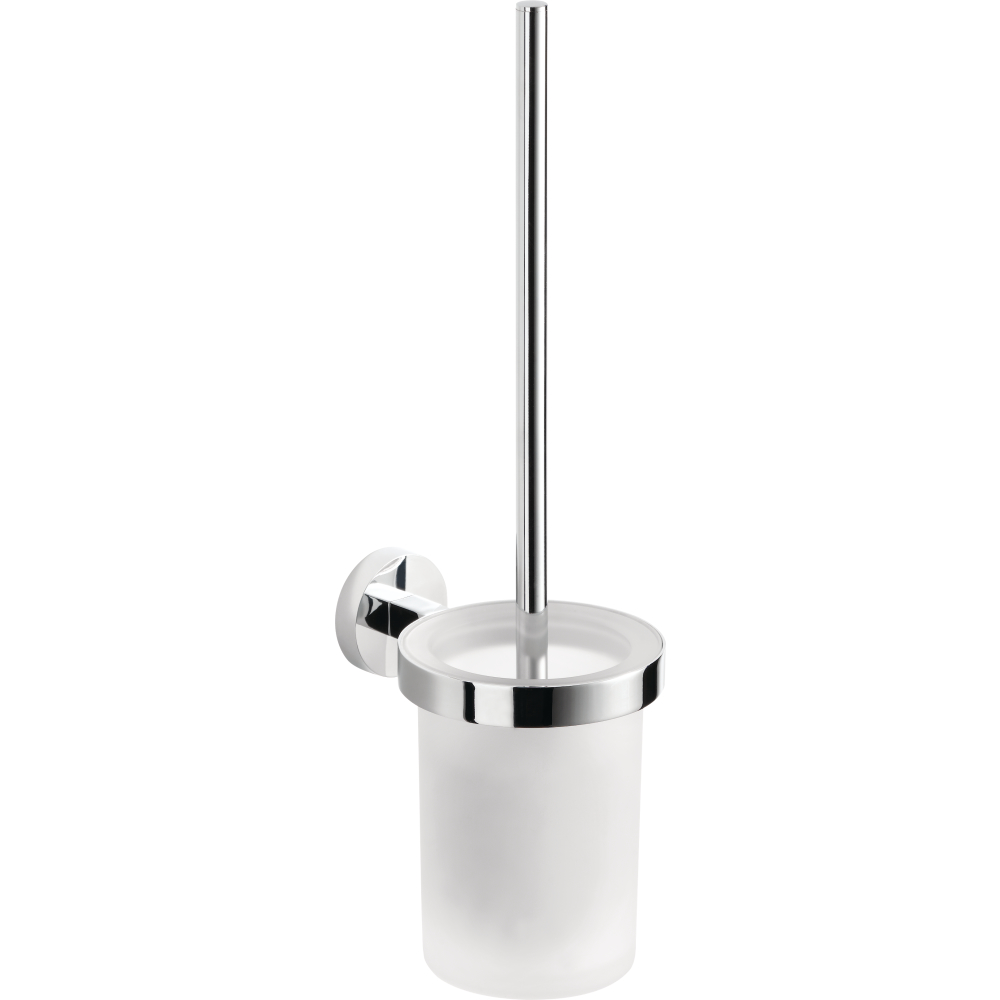 FORMAT Pro 2.0 Toilettenbürstengarnitur chr, Wandmodell, Behälter Glas satiniert