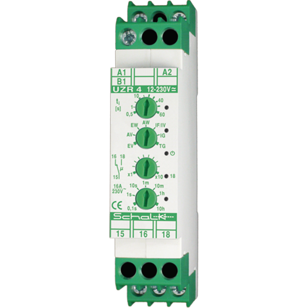 Multifunktions-Zeitrelais 12-230V UC 1 Wechsler