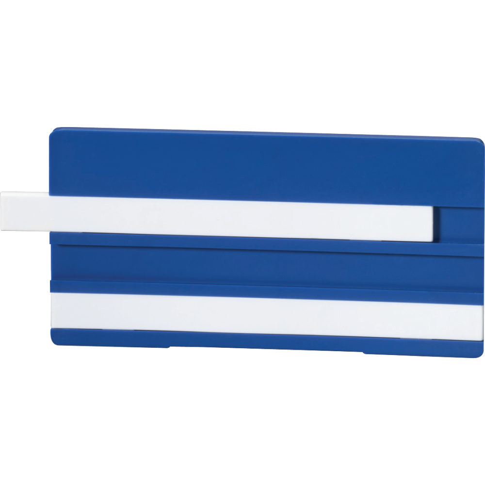 Schild für Schildträger blau leer, zum Beschrift.