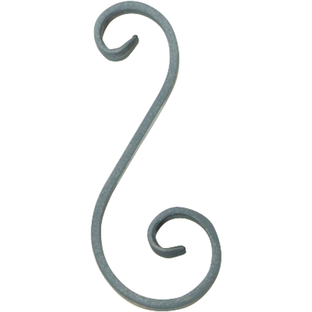 S-Bogen 100x280mm glatt Material 12x6mm