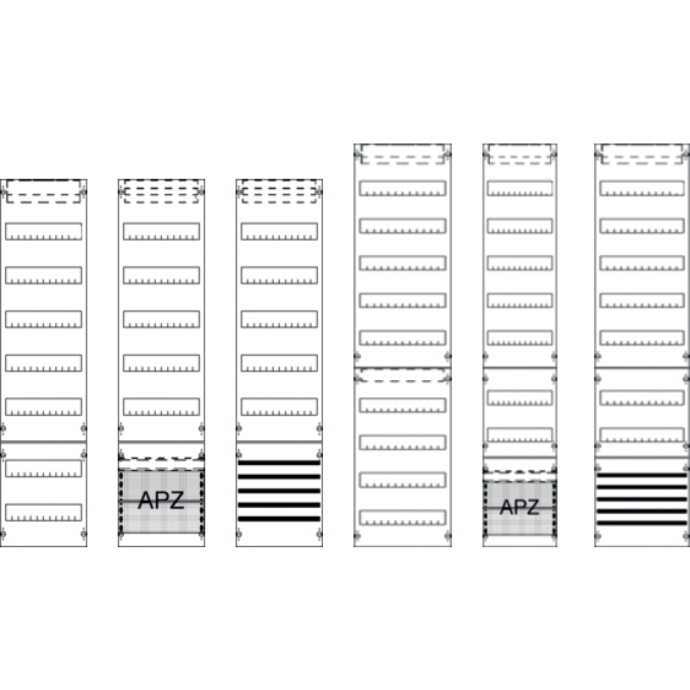 Striebel Verteilerfeld H5 FV19A2 7-Reihen + APZ