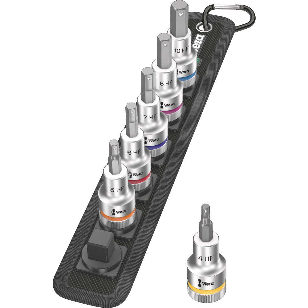Wera Schraubendreher-Einsatz-Garnitur 1/2", Zyklop, für 6-kant-Schrauben,