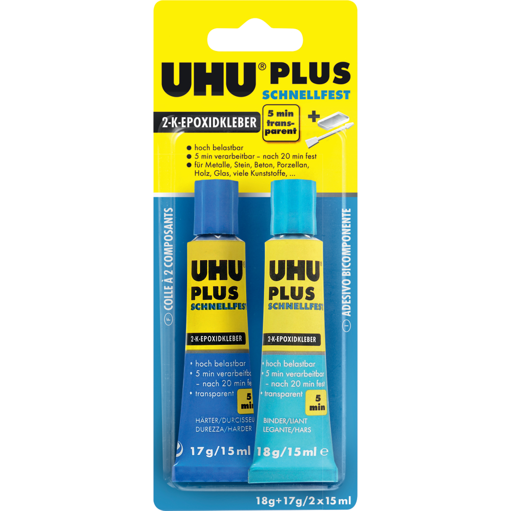 UHU® PLUS SCHNELLFEST 2-Komponentenepoxidkleber