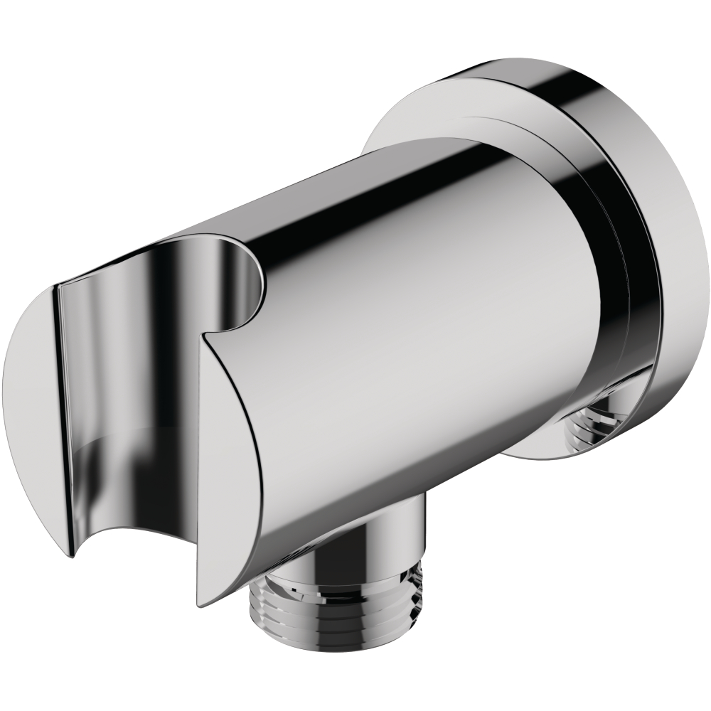 Wandanschlußbogen 1/2" m.kon.Brauseh.chr design