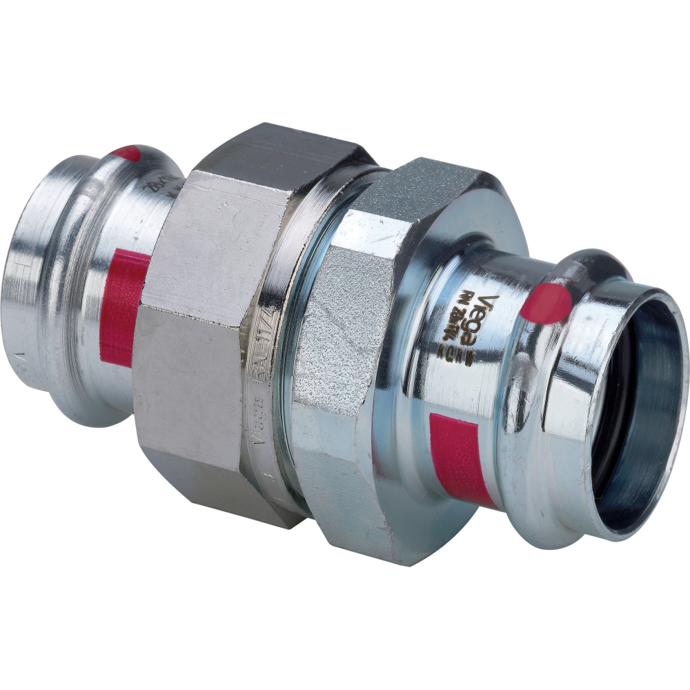 Viega Verschraubung mit SC Prestabo 1160 flachdichtend in 35mm Stahl verzinkt