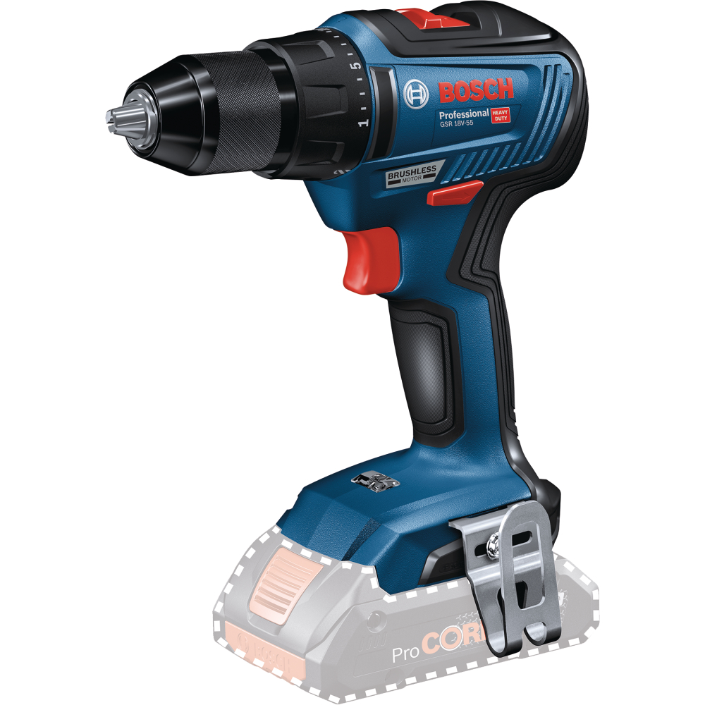 Bosch Akku-Bohrschrauber 18V c&g GSR 18V-55 28/55Nm solo