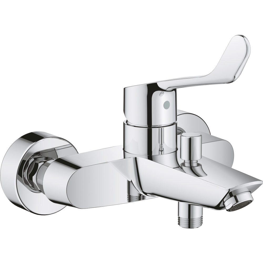 Wannenarmatur Eurosmart 25243_3 Wandmontage langer Hebel chrom