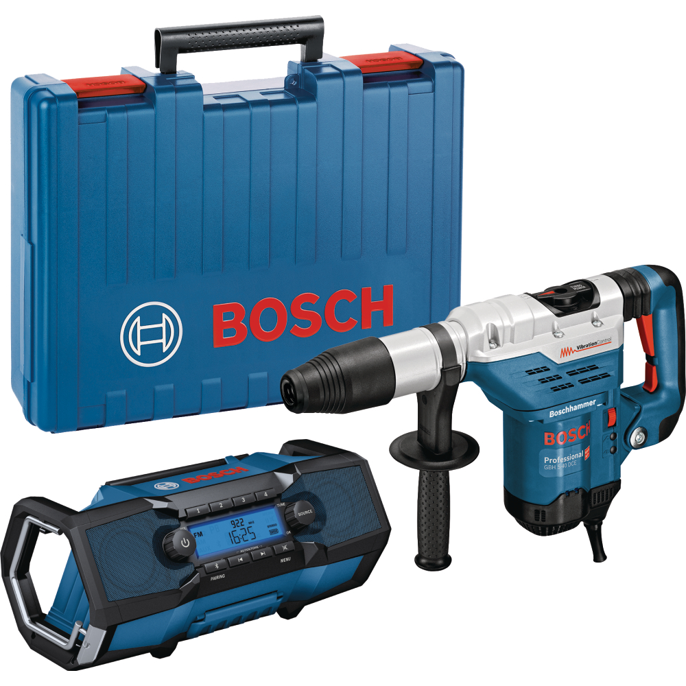 Bosch Profi-Set 1 mit Bohrhammer GBH 5-40 DCE und Radio GPB 18V-2C