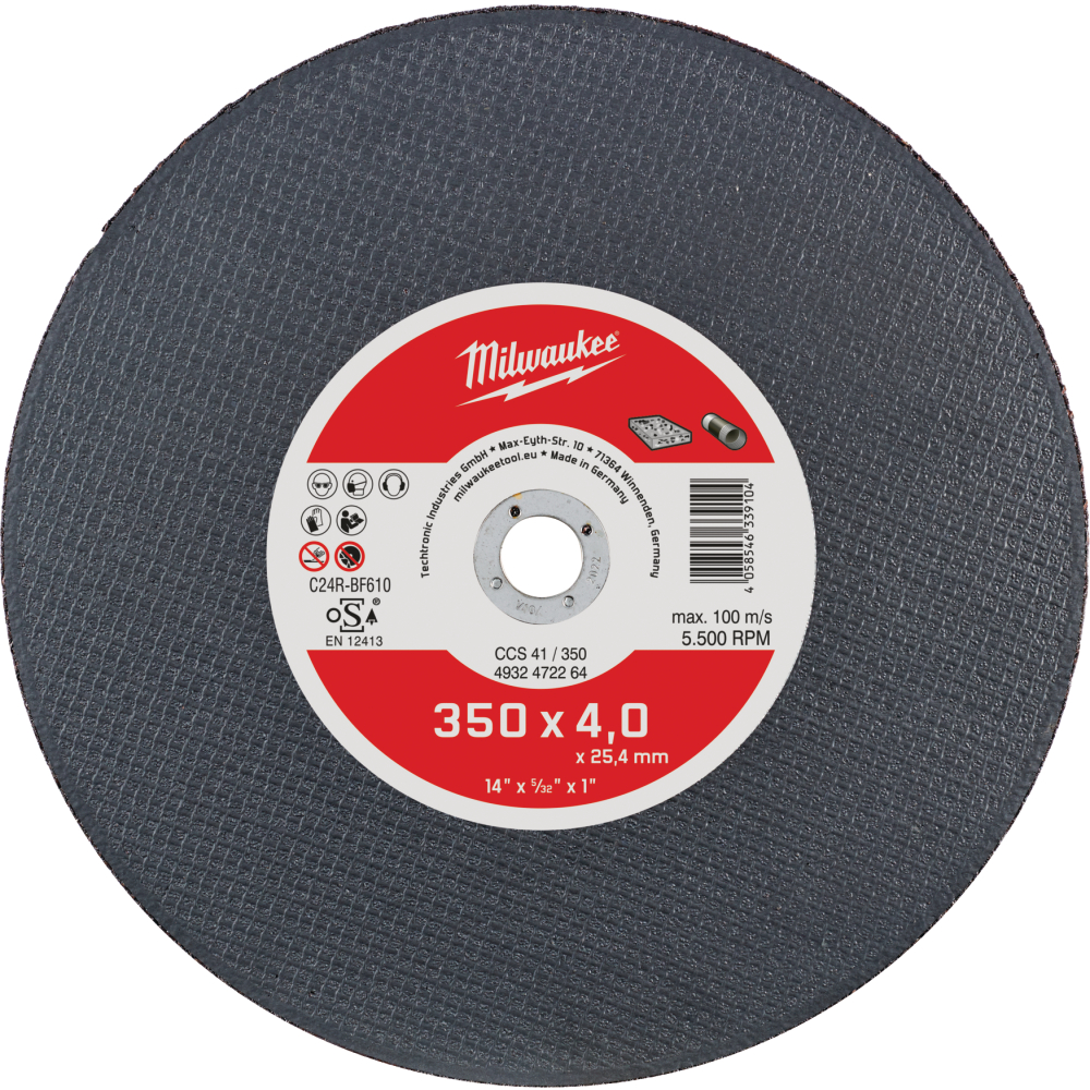 Milwaukee Steintrennscheibe CCS 41 350 350 x 4 x 25,4 mm