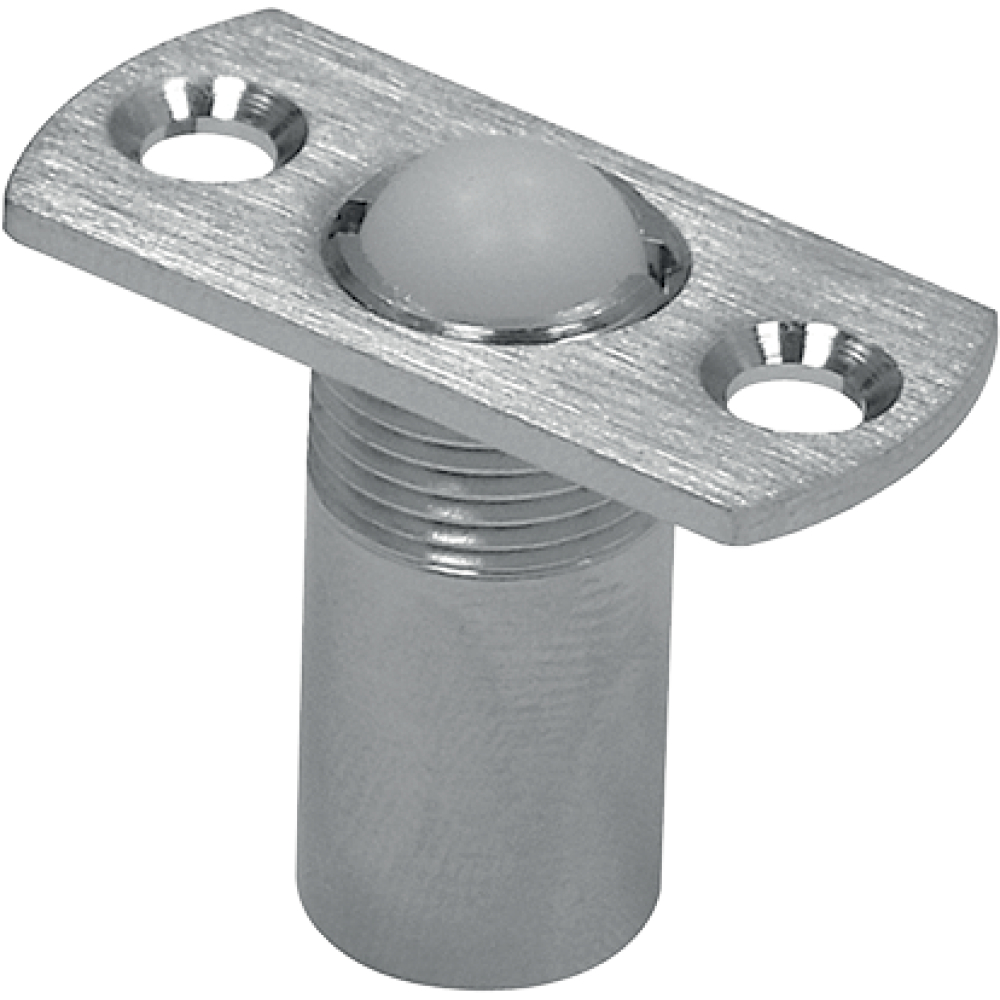 Schnäpper mit Kunststoff-Federkugel verstellbar von 3-10 mm, vernickelt