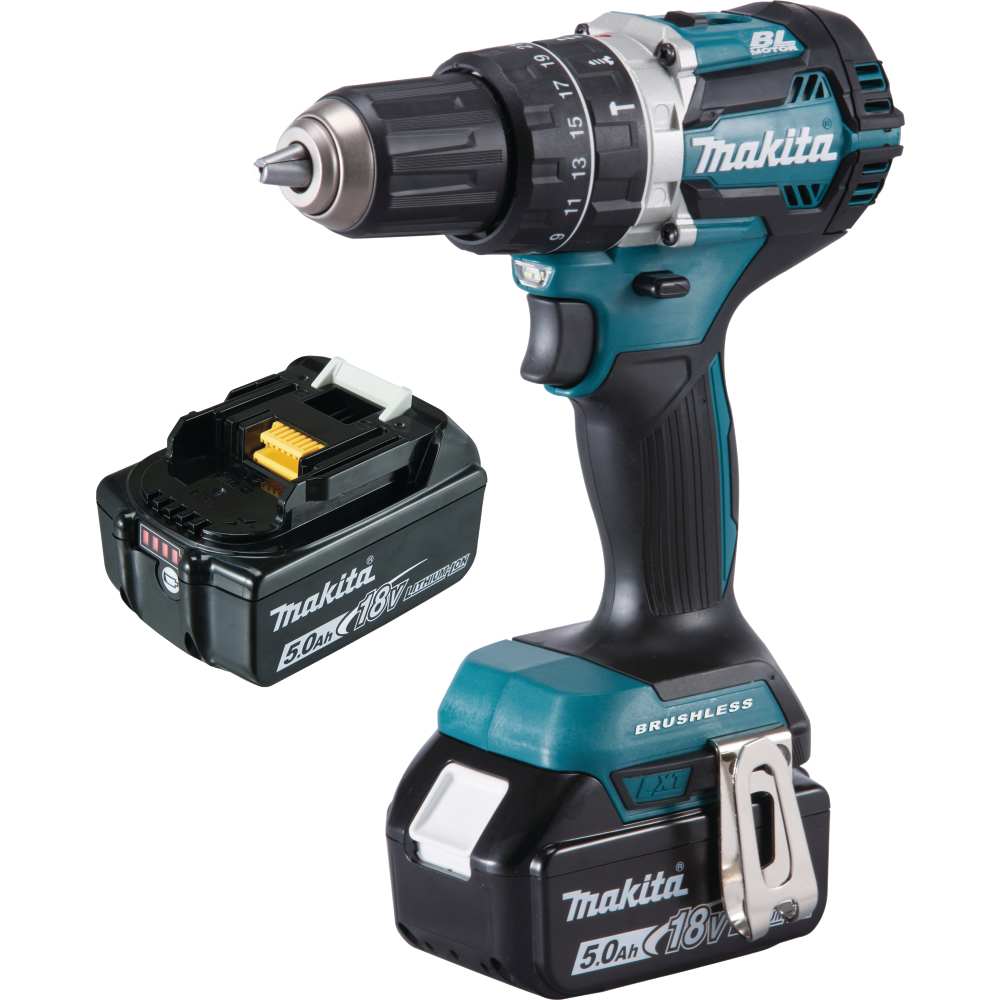 Makita Akku-Schlagbohrschrauber DHP484RTJ 18V 5,0Ah 54Nm