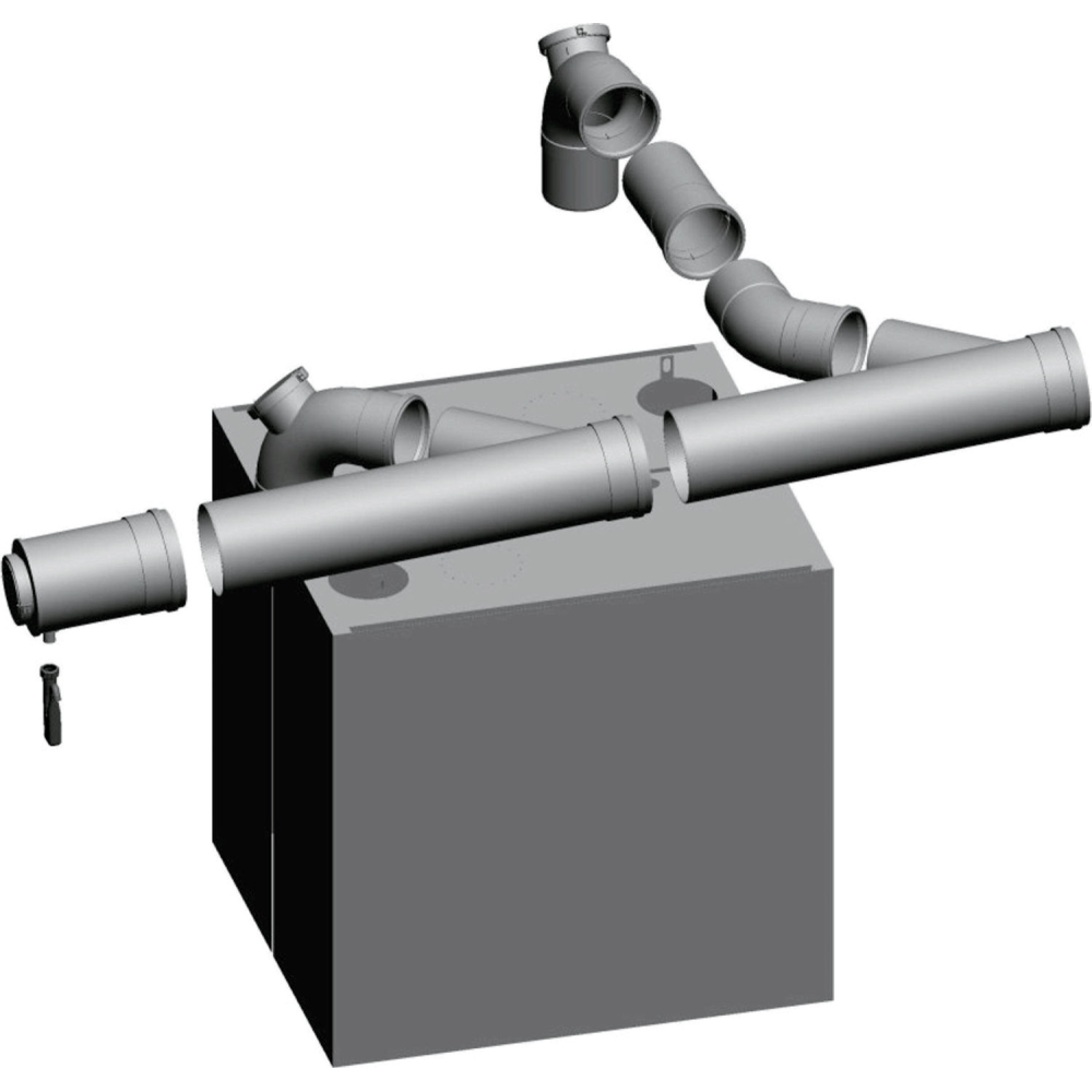 Wolf Grundbausatz DN200/250 - Twin raumluftabhängig, für MGK-2 300