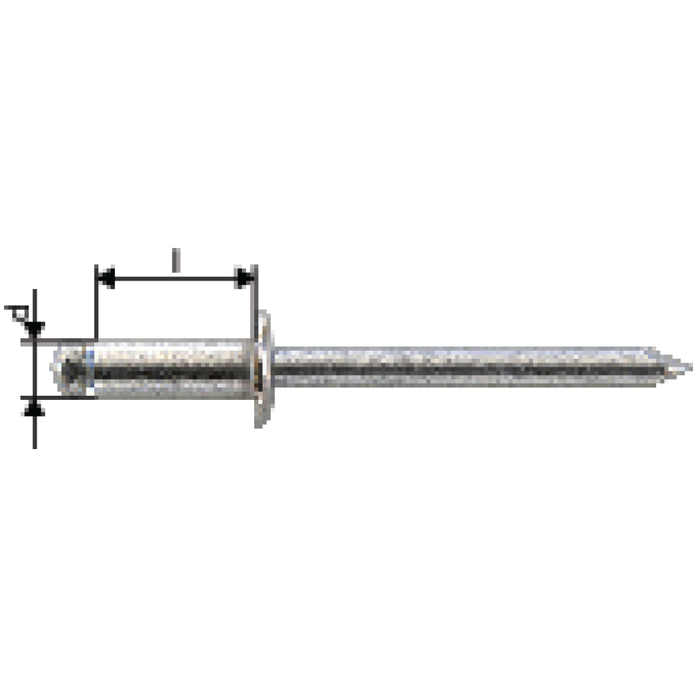 Blindniet Edelstahl A2/VA Flachrundkopf 4x20mm GESIPA