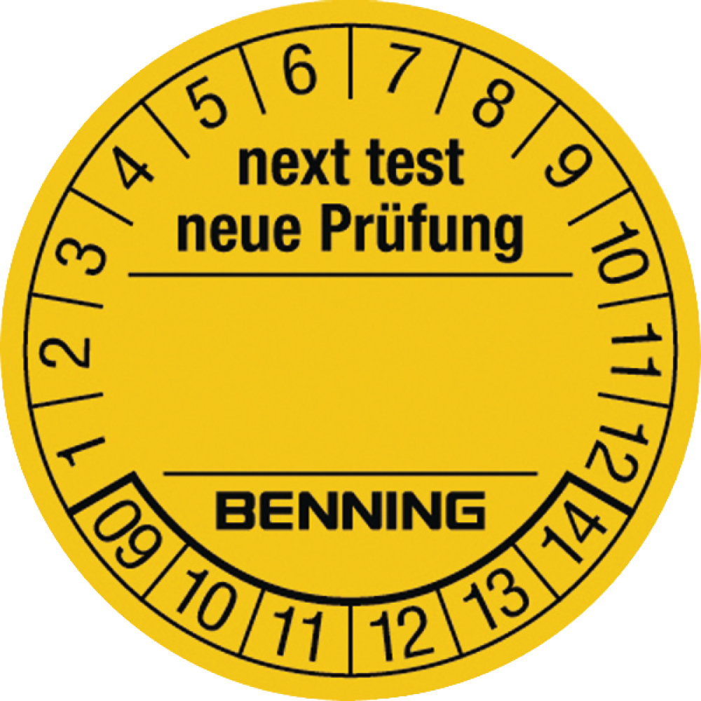 Prüfplakette Benning