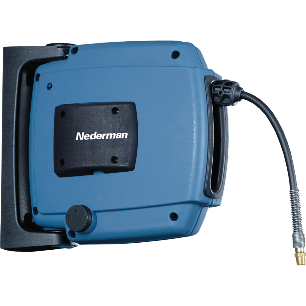 Schlauchaufroller H20 für Luft inkl 8m-Schlauch Ø8mm, AG G1/4", Nederman