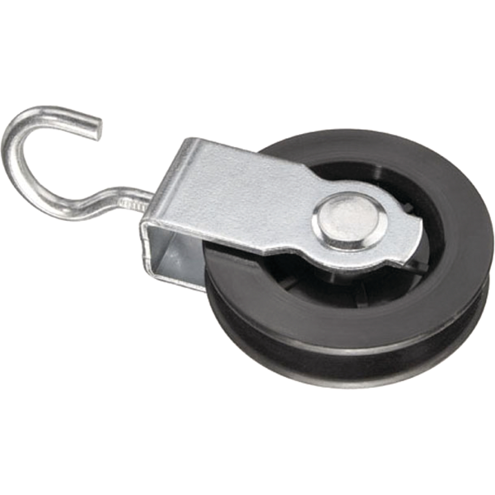 Bügelrolle mit drehbarem Haken für Seil 8mm verz.