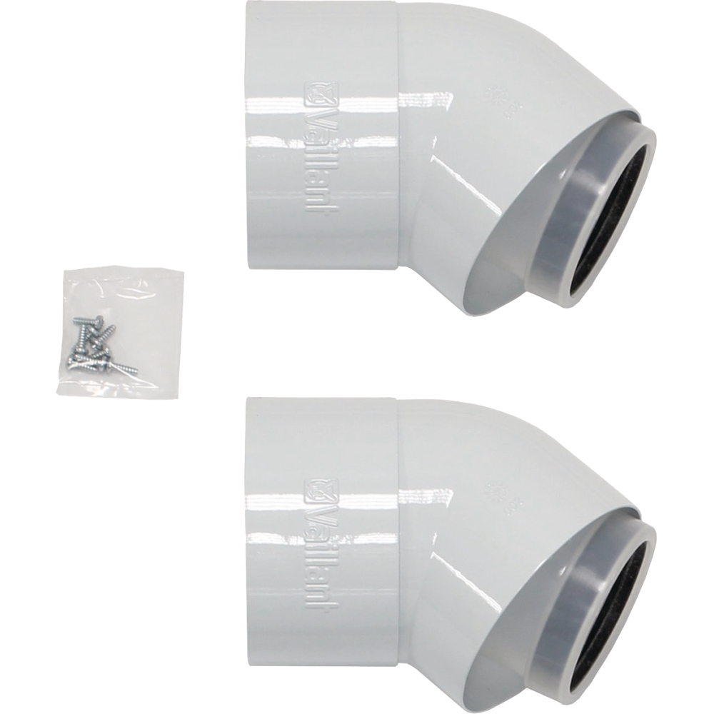 Vaillant Bogen 45° 80/125 konz. PP (2 Stück)