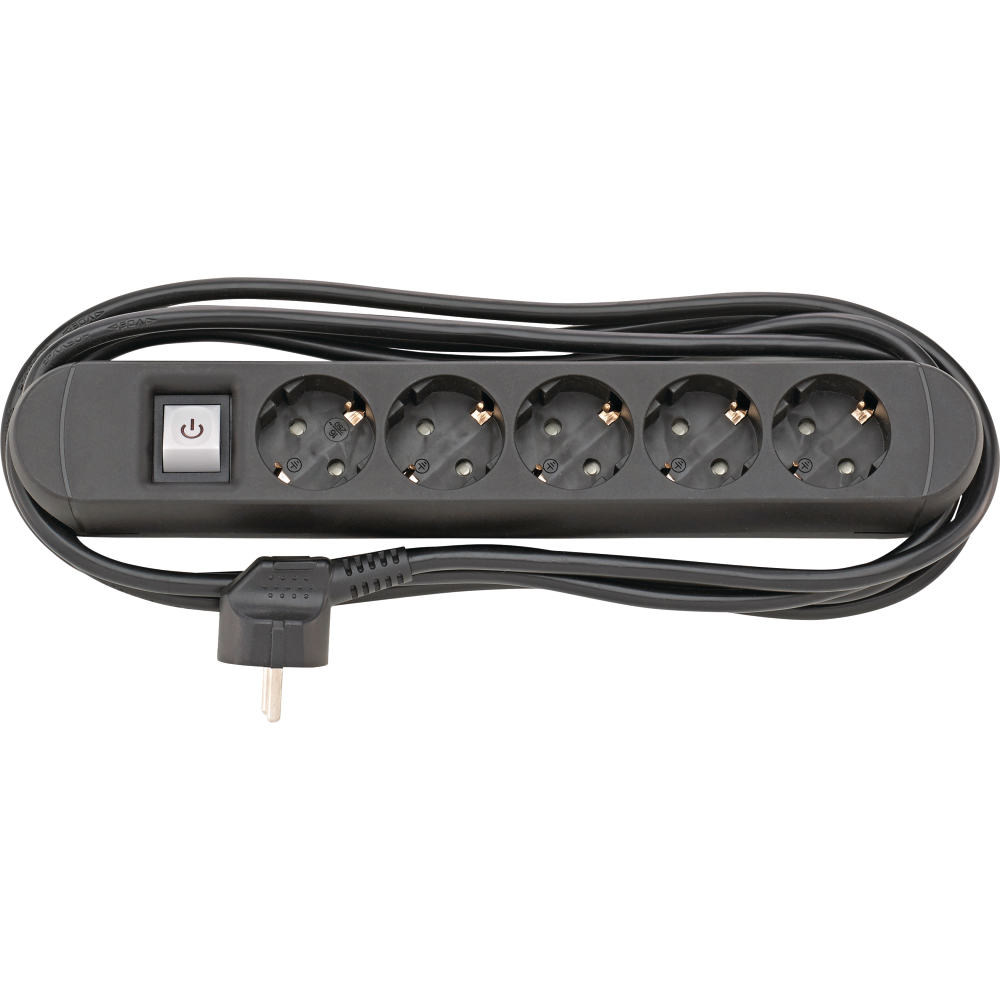 FORTIS Steckdosenleiste 5-fach H05VV-F3G1,5 3m mit Magnet