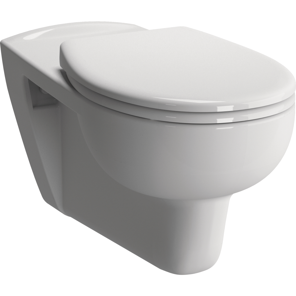 FORMAT Plus Wand-WC, flach, weiß Ausladung 700mm