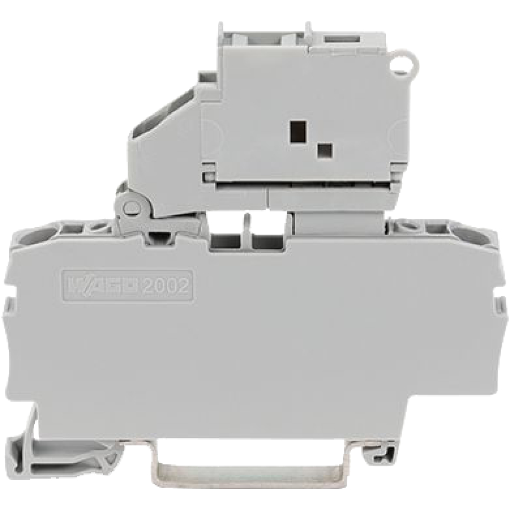2-Leiter-Sicherungsklemme TOBJOB S grau 2,5mm² m. schwenkb. Sicherungshalter