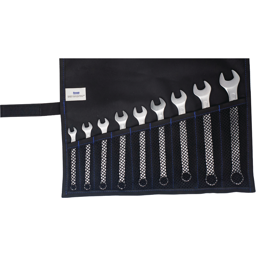 FORUM Ringmaulschlüssel-Satz DIN3113A 8-24mm 12-teilig in Rolltasche