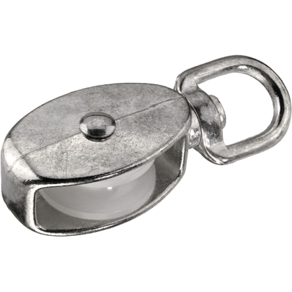 Seilrolle mit Wirbel für Seil 6mm verz.