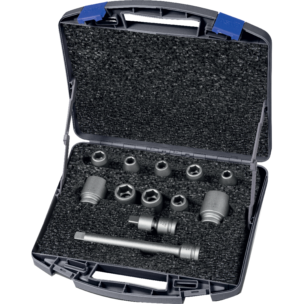 Kraft- Steckschlüssel-Satz 1/2" 12-teilig ASW