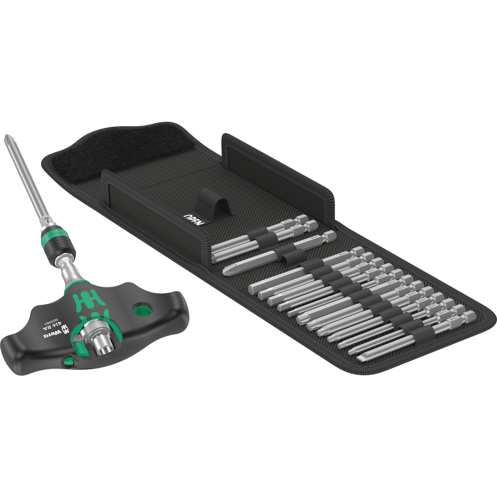 Kraftform Kompakt 400 RA Set Imperial 1 Bit-Sortiment, Wera