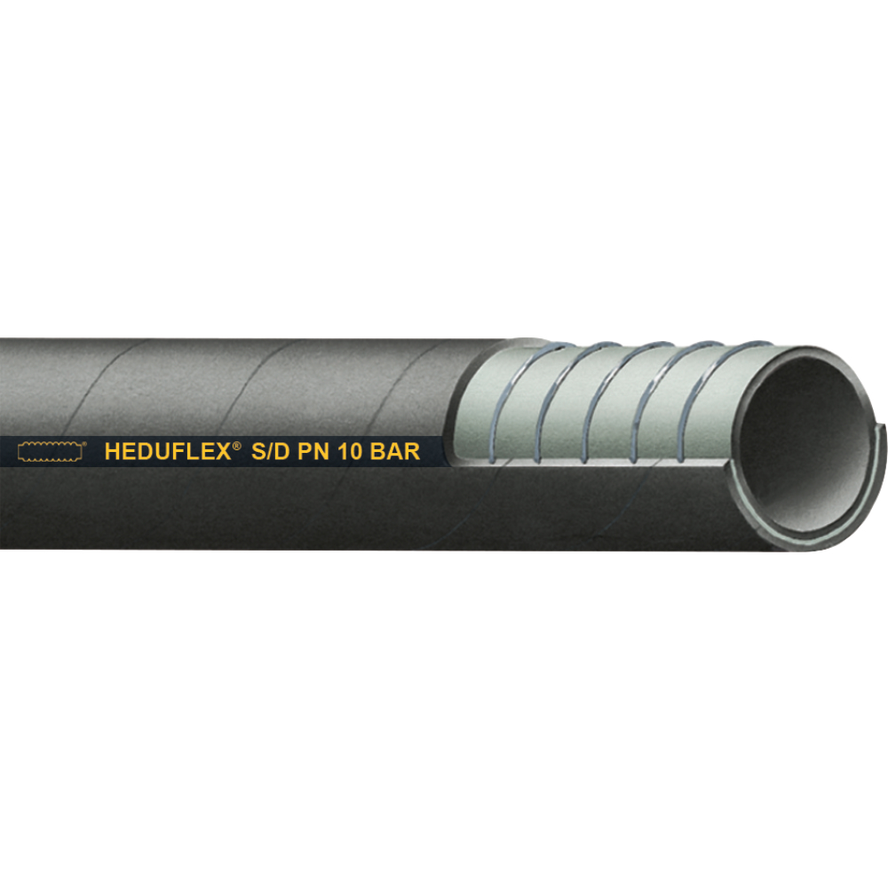 Saug-und Druckschlauch Heduflex, SBR, 10bar, schwarz, 51 x 64 mm