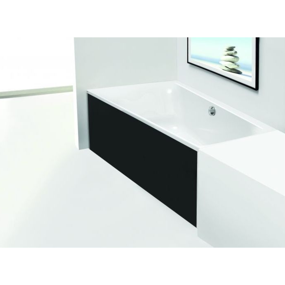 FORMAT Design Glasverkleidung zu Trapezw. 175x135cm, li, sw, f Nische