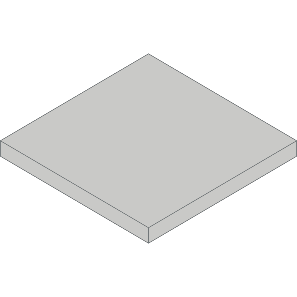 Gummipad-Unterlage 9326 12 Stück 8x90x90mm
