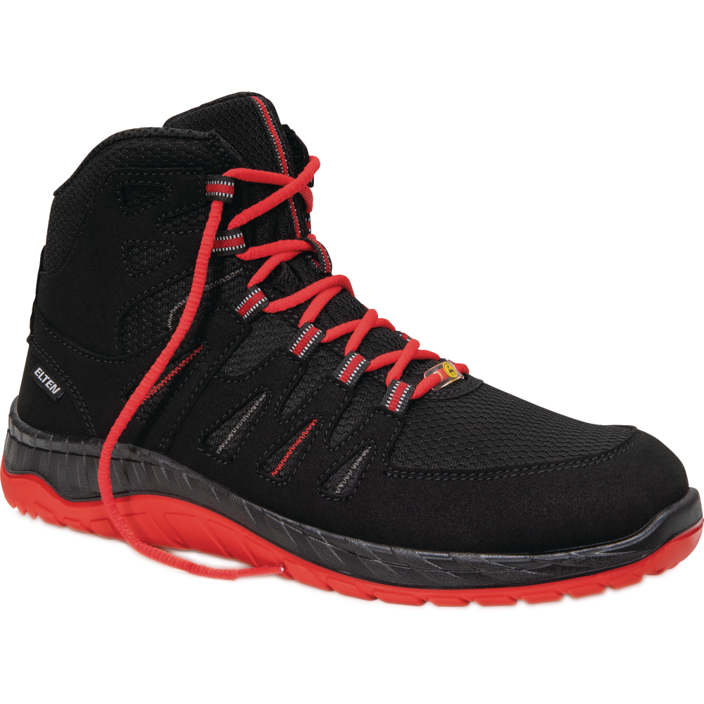 ELTEN Sicherheitsschnürstiefel MADDOX black-red Mid ESD S3S 769561-42